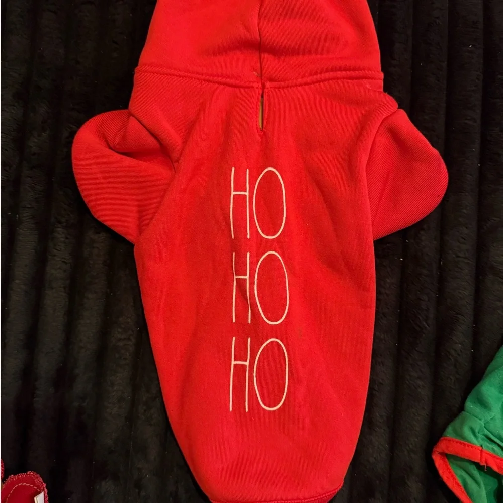 Festive Pet Hoodie, Emoji Shirt, and Toys Bundle -‎ Size Small
